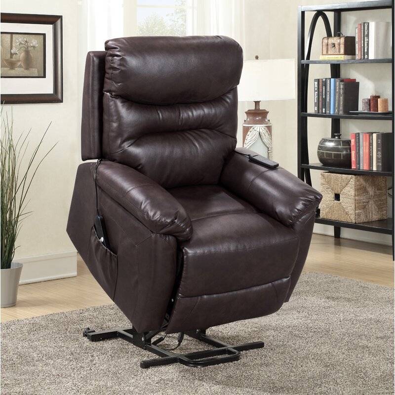 Red Barrel Studio® Faux Leather Power Reclining Heated Massage Chair